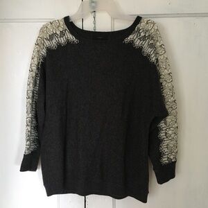 J. Crew lace and wool sweater